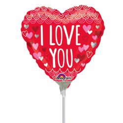 בלון על מקל 4- ILOVEU קשקשים