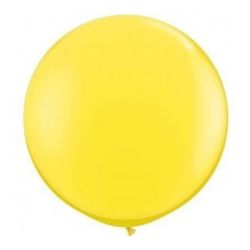 בלון Q3feet חלק-צהוב-2יח בשקית