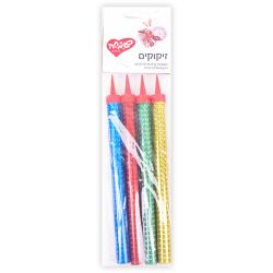 זיקוק עבה צבעוני 18סמ - 4יח
