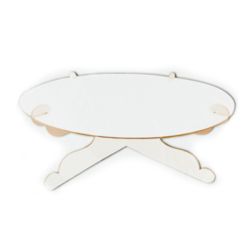 מעמד לעוגה מקושט -לבן