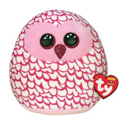 בובת TY עיניים גדולות כרית חיבוקי 14''-פינקי ינשוף