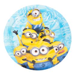 צלחות נייר 23 סמ 8 יח' -מיניונים מסיבה