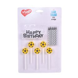 סט 10 נירות כדורגל + באנר - צהוב שחור
