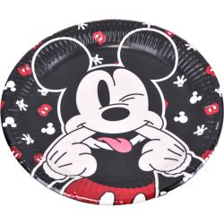 צלחות נייר 23 סמ 8 יח' -מיקי מאוס קלאסי