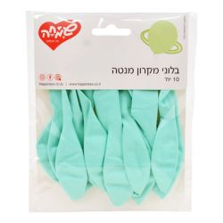 שקית 10בלונים מקרון-מנטה