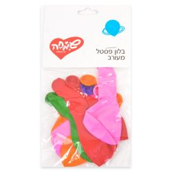 שקית 10בלונים פסטל-מיקס