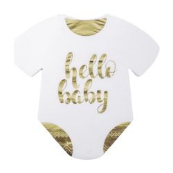 מפיות נייר צורני- 16 יח- גופיית תינוק הטבעת זהב