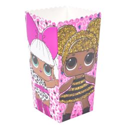 קופסאות פופקורן וחטיפים 6יח-LOL מנומר