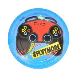 צלחות נייר 20 סמ 8 יח- גיימרים