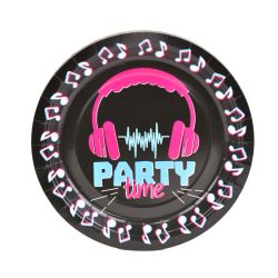 צלחות נייר 20 סמ 8 יח- תו מוזיקה