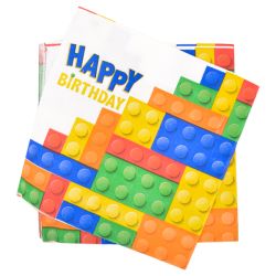 מפיות נייר 2 שכ 33X33סמ 20 יח-קוביות לגו