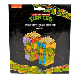 קופסאות פופקורן וחטיפים 4יח-צבי הנינג'ה