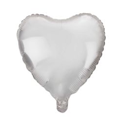 בלון מיילר 18 - לב כסף מטאלי -ארוז 50 יח'