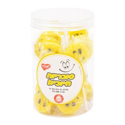 מארז סוכריות על מקל 12 גר 24 יח בצנצנת סמיילי