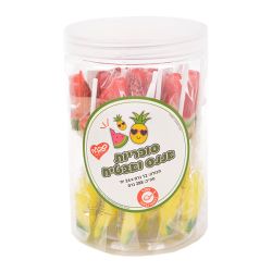 מארז סוכריות על מקל 12 גר 24 יח בצנצנת אננס ואבטיח