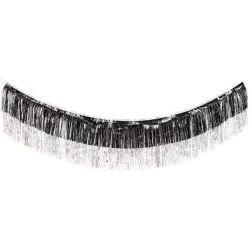 שרשרת פרנזים לתליה- שחור כסף