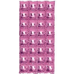 קיר בלונים מרובע מתנפח 76 על 140 סמ - ורוד