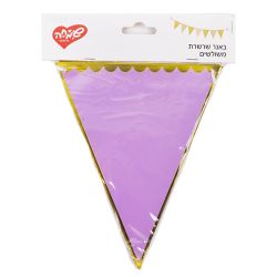 באנר שרשרת משולשים 2.5מ מקרון הטבעה-סגול