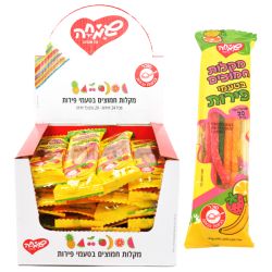 ממתק ליקריץ מקלות חמוצים 20 גרם צבעוני בטעמי פירות