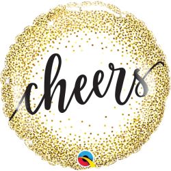 בלון מיילר Q18 - גליטר זהב cheers