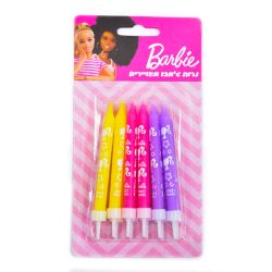 נרות ג'מבו מאויירים - ברבי