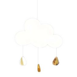 קישוט לתלייה- ענן וטיפות זהב