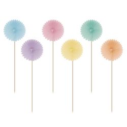 ערכת טופרים 6יח-מיני כדורי נייר צבעי פסטל