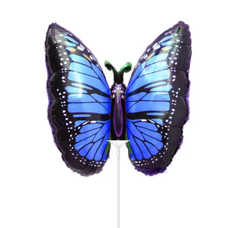 בלון על מקל 9- פרפר כחול/שחור