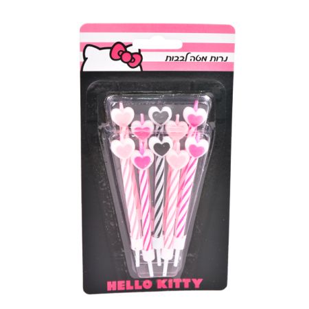 נרות מטה לבבות - הלו קיטי