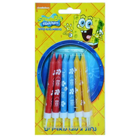 נרות ג'מבו מאויירים - בוב ספוג