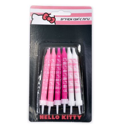 נרות ג'מבו מאויירים - הלו קיטי