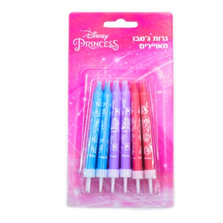 נרות ג'מבו מאויירים - נסיכות