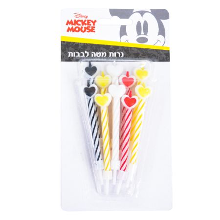 נרות מטה לבבות - מיקי