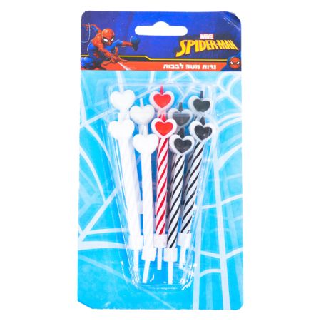 נרות מטה לבבות - ספיידרמן