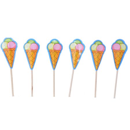 דיגלונים מעוצבים 25 יח- גלידה