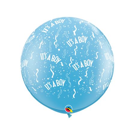 בלון Q3feet-מודפס ITS A BOY כחול-2יח בשקית