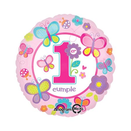 בלון מיילר 18-ספרדית HB לגיל שנה עם פרפר