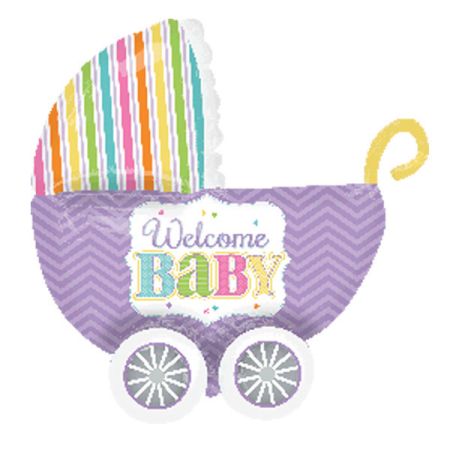 בלון מיילר 36- עגלת תינוק צבעונית 3D