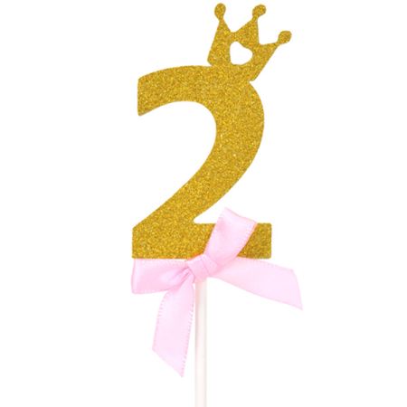 טופר גליטר קטן 1יח-ספרה 2 זהב