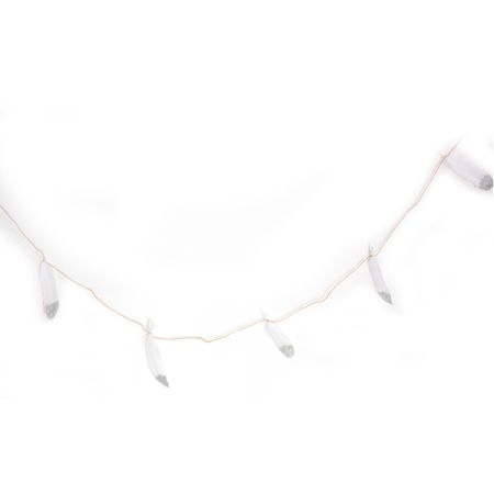 באנר שרשרת נוצות טבולות-גליטר כסף