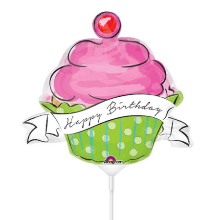 בלון על מקל 9- קאפקייק דובדבן