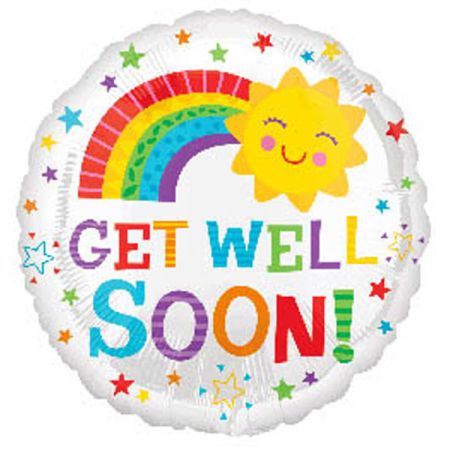 בלון מיילר 18-אנגלית Get well שמש שמחה