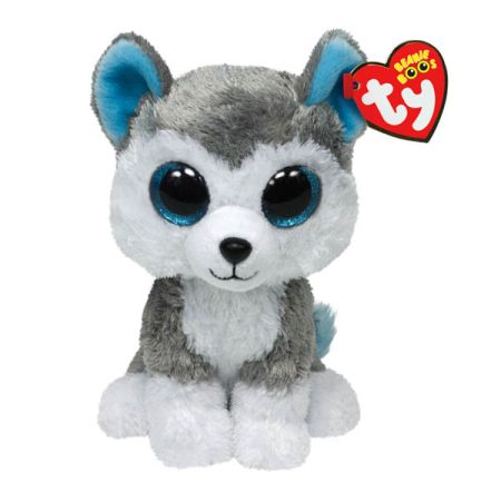 בובת TY עיניים גדולות (S)-סלאש הכלב האפור
