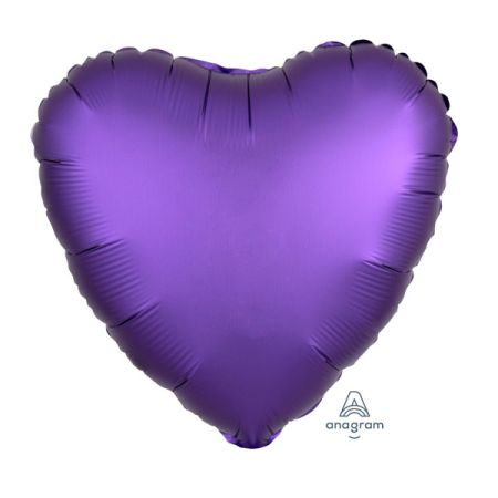 בלון מיילר 18- חלק לב סגול כרום אנגרם