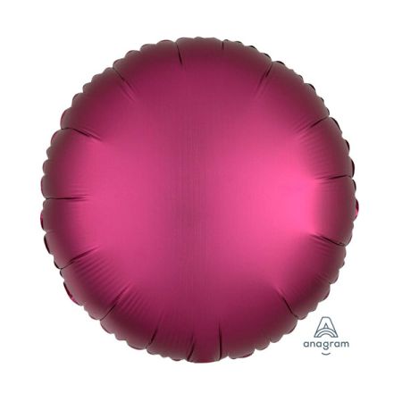 בלון מיילר 18- חלק עגול אדום רימון כרום אנגרם