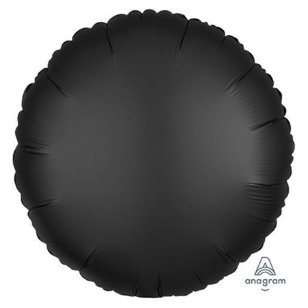 בלון מיילר 18- חלק עגול שחור פחם כרום אנגרם