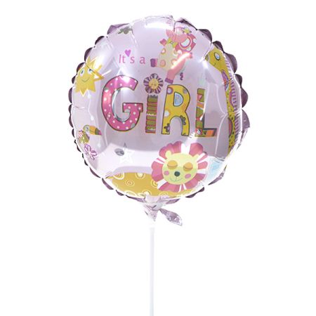 בלון על מקל 9- its a girl ספארי