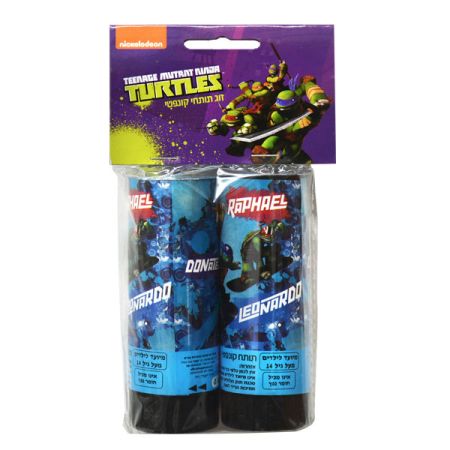 זוג תותחי קונפטי 11סמ - צבי הנינג'ה