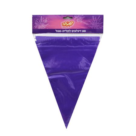 באנר שרשרת משולשים-סגול