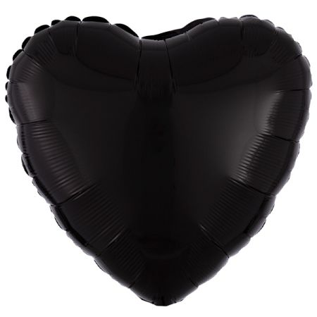 בלון מיילר 18- לב שחור חלק